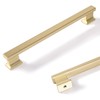 COTYKILEY 6 Pack 7.5 Inch(192mm) Brushed Brass Cabinet Handles Gold