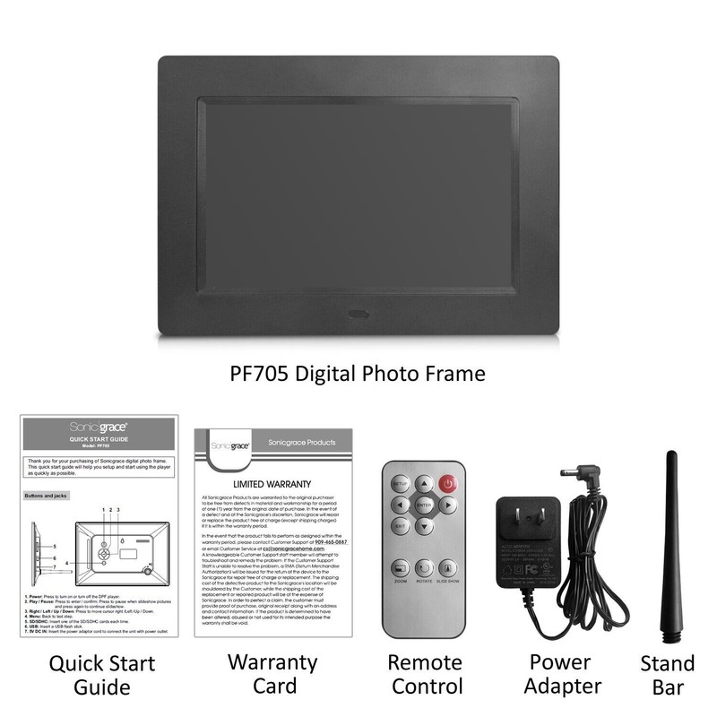 Sonicgrace 7" Digital photo frame with Remote Control