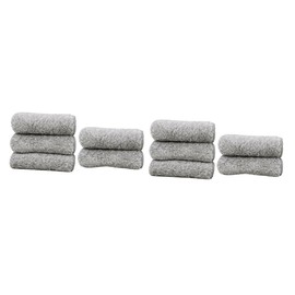 Baluue 2sets Double-Sided Thickened Fish Scale Bamboo Charcoal Dishcloth Towel Scrubbing Towel Rod Cotton Pads Makeup Remover Hanger Rags Towels Dish Cloths Cotton Yarn Grey 5pcs*2