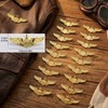 30 Pcs Pilot Wing Pins Gold Tone Alloy Set for