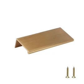 Rergy 10 Pack Champagne Bronze Cabinet Pulls Gold Finger Pulls, Brushed Bronze Edge Pulls for Cabinet Kitchen Cabinet Edge Pulls, 3in Cabinet Finger Pulls