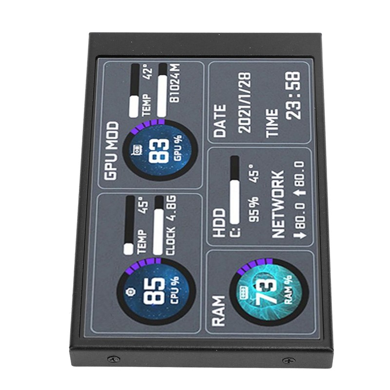 3.5inch IPS Secondary Screen USB C Computer Temperature Display Sub