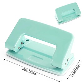 2-Hole Punch Heavy Duty Paper Hole Puncher Tool, Hand Held Office Punching 20 Sheets Puncher Capacity