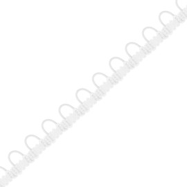 Mandala Crafts White Braid Trim with Elastic Button Loops - Button Elastic Loop for Sewing - 30 YDS Button Loop Tape Button Trim Lace for Bridal Wedding Dress Costume