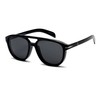 VIVIENFANG Polarized Black Sunglasses for Men Women, Classic 70s Style