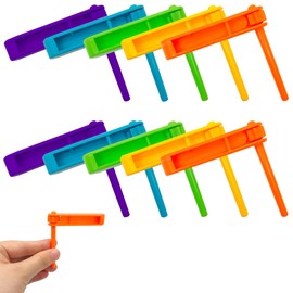 Niuhong 10 Pcs Spinning Noise Maker Ratchet Noise Ratchet Party Noise Maker Sound Maker Rattle Musical Instrument Games Props Sports Events Carnival Parade Celebrations (Plastic)