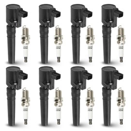 Hurotoms 8PCS Ignition Coil Pack with 8PCS Iridium Spark Plug Compatible with Ford Thunderbird Jaguar S-Type Lincoln LS 3.9L 4.0L 4.2L V8 2000-2006, Replace for FD506 GN10131 IC404