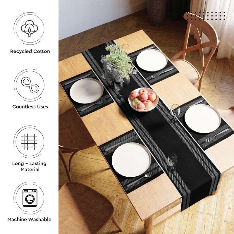 Encasa Table Runner for 4 to 6 Seat Dining Room,