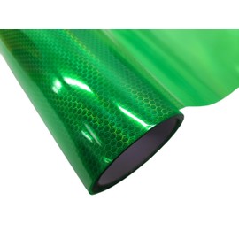 Hachi Auto Honeycomb Holographic Headlight Tail Light Tint Overlay Vinyl Film, 12 x 72 inches (Green)