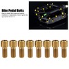 RISK 8Pcs Mountain Bike Pedal Bolts Titanium Alloy Anti Slip