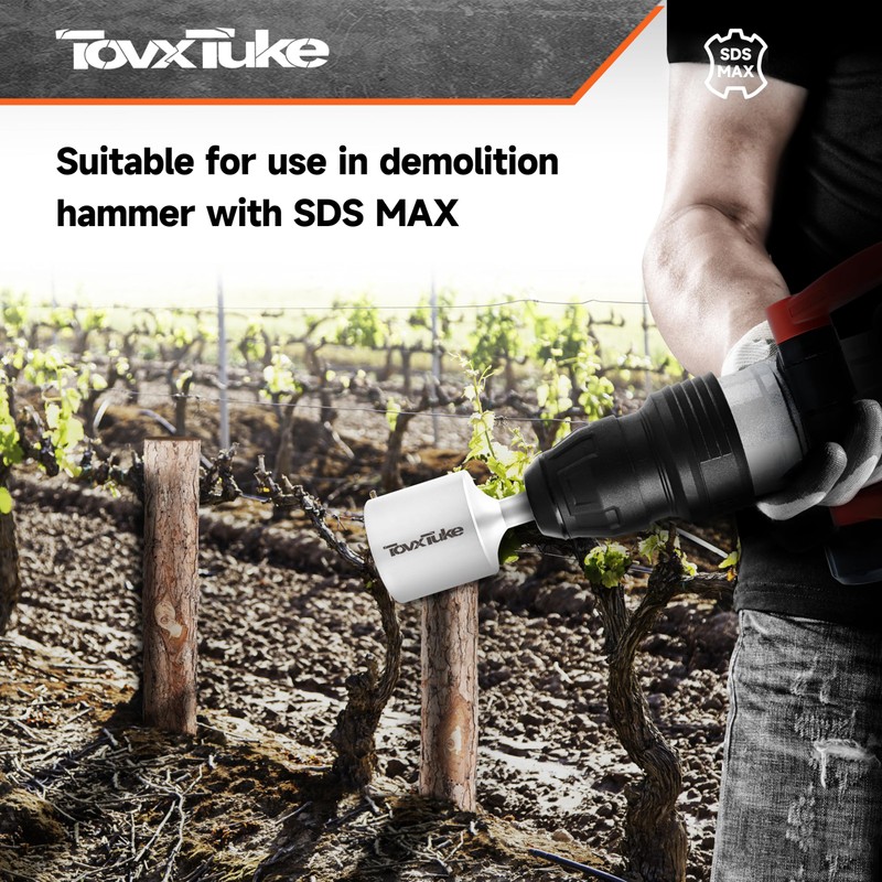TovxTuke SDS MAX Shank T-Post Driver for T Posts, 2