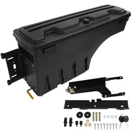 KILOAUTO Black Truck Bed Storage Box fit for Ford F-150 2015-2022 Left Driver Side Waterproof Truck Bed Toolboxes