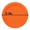 Pyrex 7200-PC 2 Cup Orange Food Storage Replacement Lid (2-Pack)
