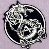 Viking Berserk Scandinavian Mythology Nordic Monster Wolf Embroidered Badge Iron