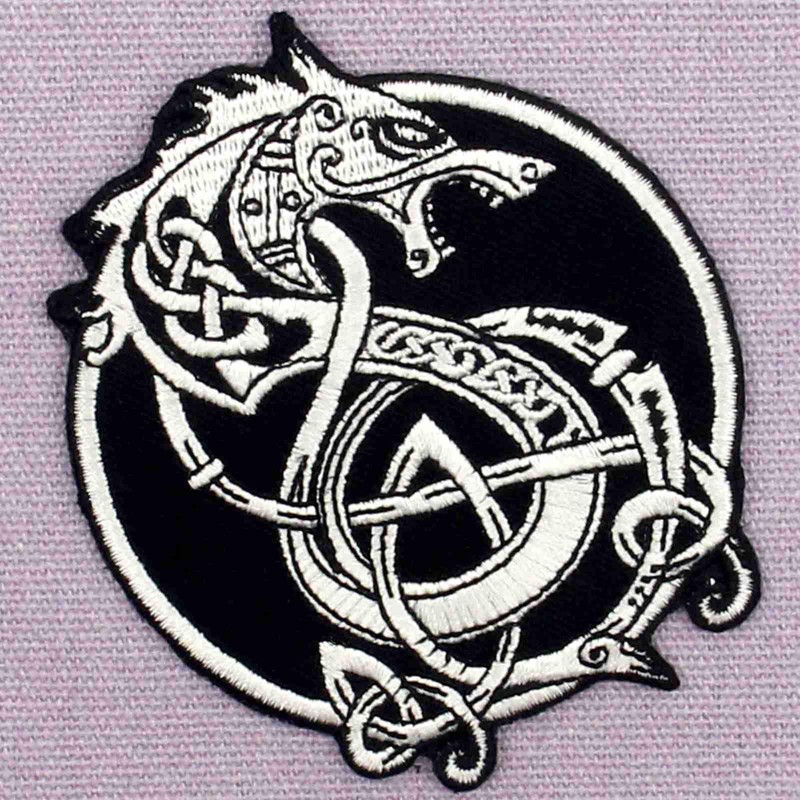 Viking Berserk Scandinavian Mythology Nordic Monster Wolf Embroidered Badge Iron