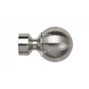 Speedy 28 mm Poles Apart Ball Finial (Vista), Pack of 2, Satin Silver