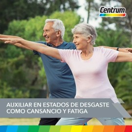 Multivitamínico Centrum Silver +50 Adultos con Vitamina B Vitamina C Calcio Potasio y Zinc 30 Tabletas