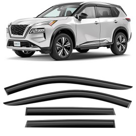 CLIM ART Incredibly Durable Rain Guards for Nissan Rogue 2021-2025, Original Tape-on Window Deflectors, Vent Deflector, Window Visors, Car Accessories, 4pcs. - 422017