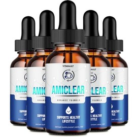 Vitavault (5 Pack) Amiclear - Healthy Blood Support Supplement Drops: Specially Formulated, Liquid Drop Type, Ensures Balanced Blood Support