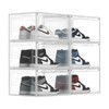 DEEZOMO Upgraded X-Large Shoe Organizer, Stackable 6 Pack Plastic Shoe