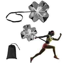 "N/A" Running Parachute Speed Training 56 inch Speed Training Resistance Parachute for Kids Youth and Adults Weight Bearing Running and Fitness Core Strength Training (1 Umbrella)
