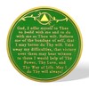 deDecoml Sobriety Token Vibrant Butterfly Tree Design with Inspirational Prayer