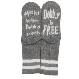 Inmeilifus Novelty Dobby Socks Funny Cotton Knitted Sox Cute Christmas Gift Stocking Stuffers (Grey)