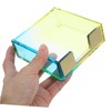 TEHAUX Acrylic Notepad Holder Built Memo Dispenser Gradient Design Multi-Functional