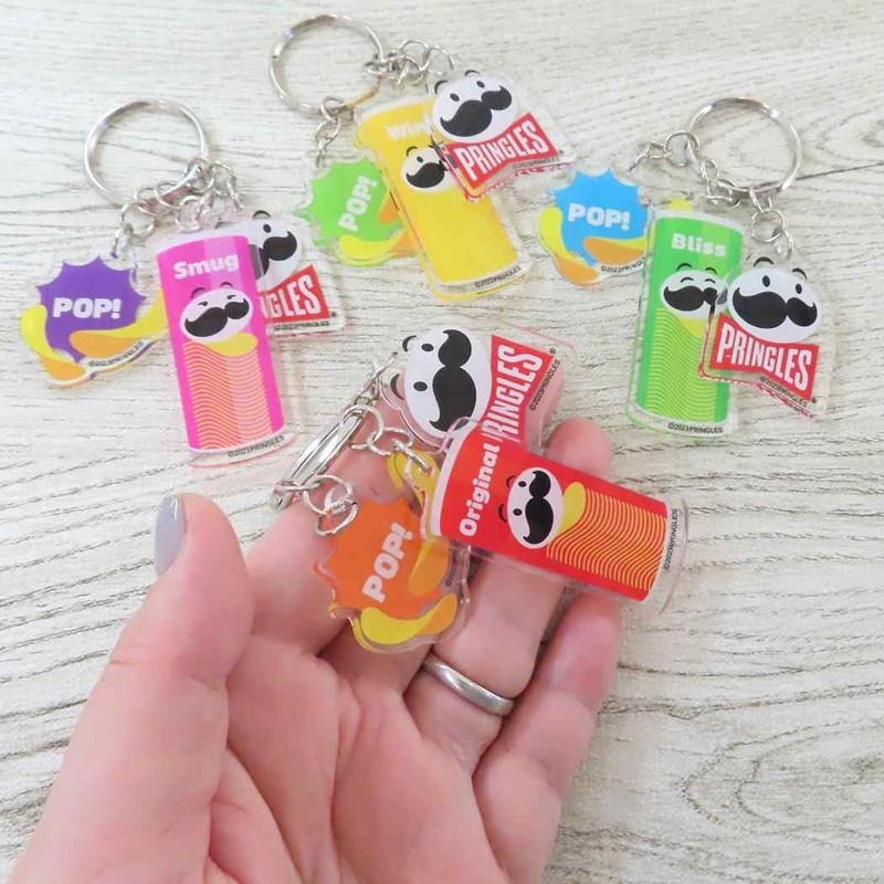 Kamio Japan Pringles Key Ring, 3 Row Acrylic Key Chain,