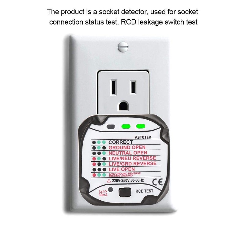 BSIDE AST01 Automatic Socket Tester, Socket Detector, Digital Circuit Breaker