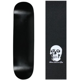 Moose Skateboard Deck Blank Dipped Black 8.0" Skull Grip