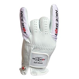 Nice Shot Il Corna The Bull Cabretta Leather Golf Glove Men's Right Hand White Medium/Large ML | Premium & Genuine AAA Cabretta Leather
