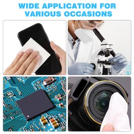 MUCKLILY MUCKLILY Premium 300Pcs Lint- Wipes - Salviette Pulisci Occhiali da Vista, Superior Cleanroom Wipes for Effective Cleaning Ideal for Lens and Electronic Screen Dry Dustless Microfiber Cloth