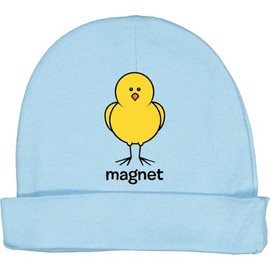 inktastic Chick Magnet Baby Beanie Hat Large Light Blue D0df