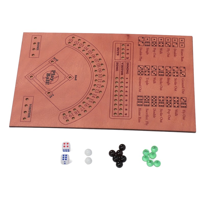 Baseball Dice Board Game Wooden Fun Baseball Battle Table Game