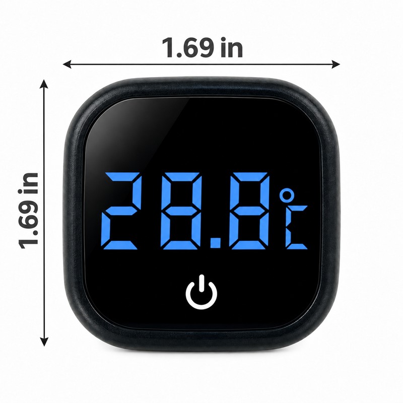 Digital Aquarium Thermometer for Fish Tanks – Touch-Switch Temperature Display