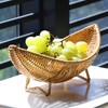UPKOCH Woven Rattan-Style Serving Basket - 29cm / 11.4in Plastic