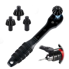 3-in-1 Drill Chuck Ratchet,2025 Upgrade Universal Drill Chuck Key Tool with 3 Sizes,Durable Steel Ratcheting Wrench for Power Drill, Hand Drill & Bench Drill
