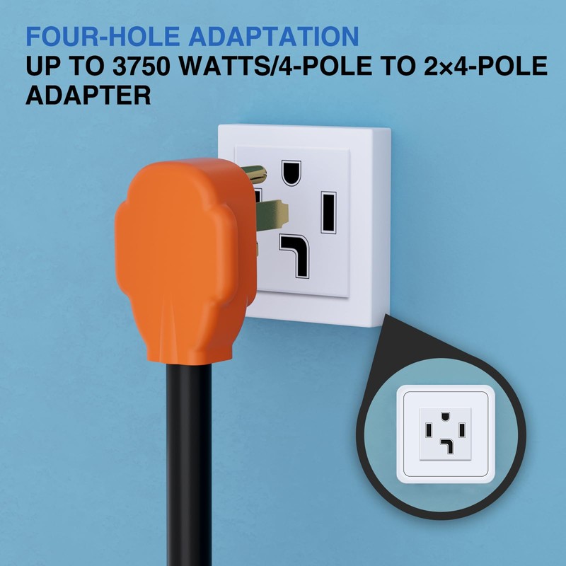 Nilight EV Dryer Y Splitter Adapter Cord 30 Amp Male