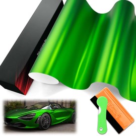 1FTx5FT PET Romance Chrome Beast Green Vinyl Wrap Auto Car Sticker Decal Film Sheet Bubble Free Air Release Technology with Tool Set