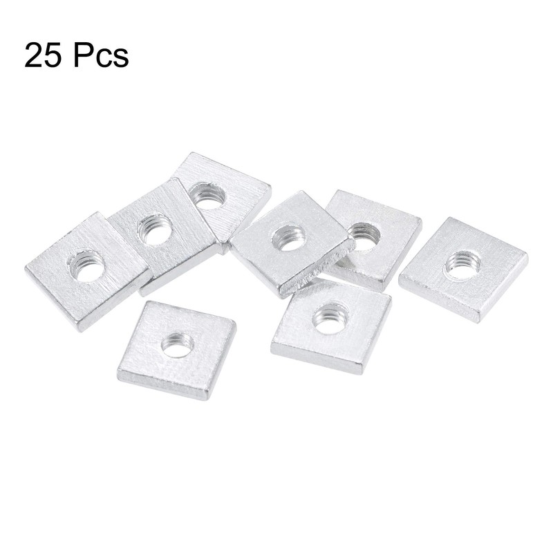 uxcell Square Nuts, M4x10mmx2mm Zinc-Plated Metric Coarse Thread Assortment Kit,