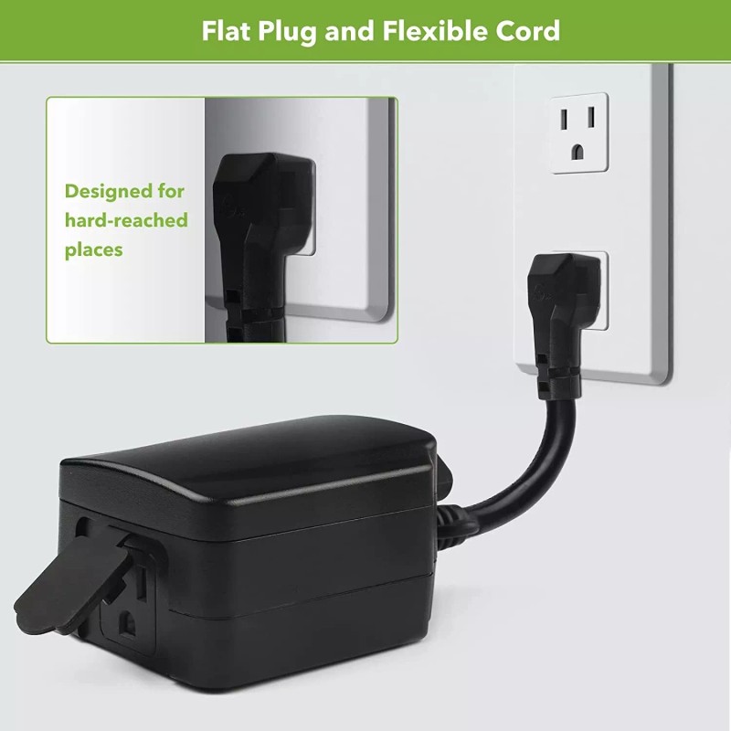 BN-LINK 24 Hour Mechanical Outdoor Light Timer with Covers, Heavy