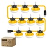Guntsous 100FT LED Construction String Lights, 100W 11000LM, 10 Sockets,