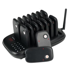 Retekess TD175 Pagers for Restaurants,Restaurant Buzzer Pagers,Vibration Only,Mute Keyboard,1640ft Long Range,16 Beepers for Church Nursery,Food Truck