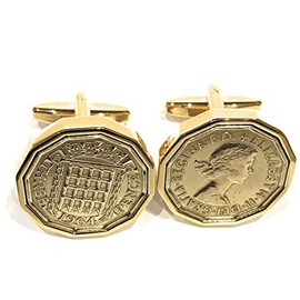 HT - Premium 1964 Threepence cufflinks for a 61st Birthday cufflinks 61st birthday cufflinks for men