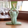 OwMell Ceramic Zen Frog Decor, Ceramic Yoga Pose Meditation Frog