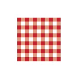 Party Essentials 50NRDG Plastic Banquet Table Roll, 50' Length x 40" Width, New Red Gingham (Pack of 6)