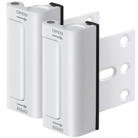 Home Security Door Reinforcement Lock, 2-Pack Upgraded White Front Door Locks for Kids Safety Withstand 800 lbs, Toddler Child Proof Door Lock, Extra Door Lock from Inside Prevent Unauthorized Entry
