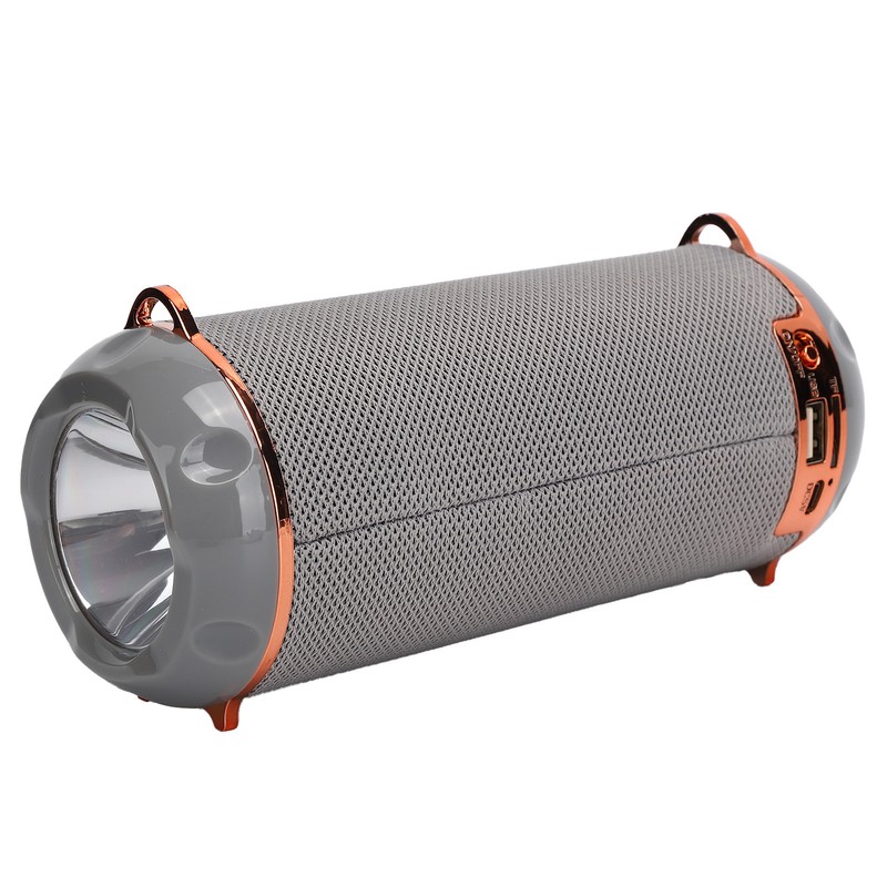 Bluetooth 5.0 Speaker Portable Flashlight Column TWS HiFi Stereo FM