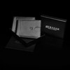 Black/White Leather Card Wallet for Men with RFID Blocker without